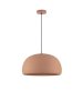 Nowoczesna lampa wisząca z żywicy półokrągły klosz czerwona minimalistyczna uniwersalna japandi Luces Exclusivas